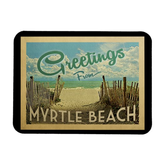 Myrtle Beach Vintage Travel Magneet (Horizontaal)