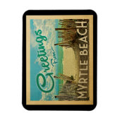 Myrtle Beach Vintage Travel Magneet (Verticaal)
