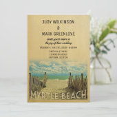 Myrtle Beach Vintage Weddenschap Kaart (Staand voorkant)