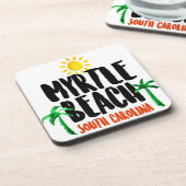 Myrtle Beach Waterverf Bier Onderzetter (Linkerzijde)