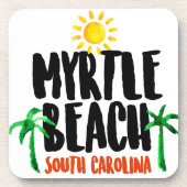 Myrtle Beach Waterverf Bier Onderzetter (Voorkant)