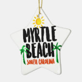 Myrtle Beach Waterverf Keramisch Ornament (Links)