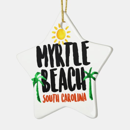 Myrtle Beach Waterverf Keramisch Ornament (Links)