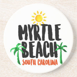 Myrtle Beach Waterverf Zandsteen Onderzetter