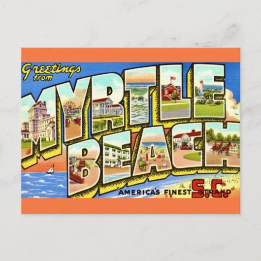 Myrtle Beach Wenskaart Briefkaart (Voorkant)