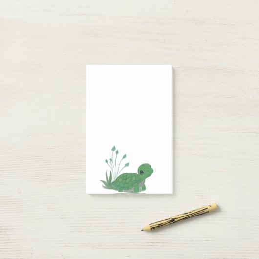 Myrtle de Schildpad Post-it® Notes (Op bureau)