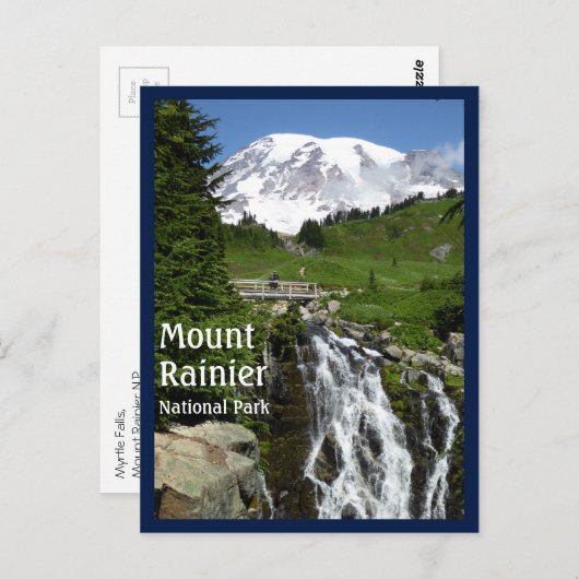 Myrtle Falls (Mount Rainier N.P.) with text Briefkaart (Voorkant / Achterkant)