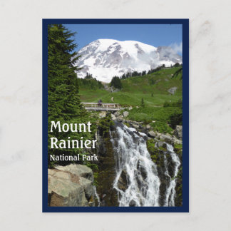 Myrtle Falls (Mount Rainier N.P.) with text Briefkaart