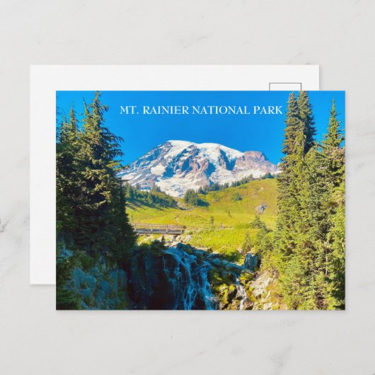 Myrtle Herfsten- Mount Rainier Briefkaart (Voorkant / Achterkant)