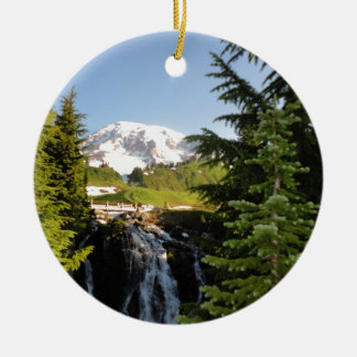 Myrtle-Herfsten, Mount Rainier Keramisch Ornament