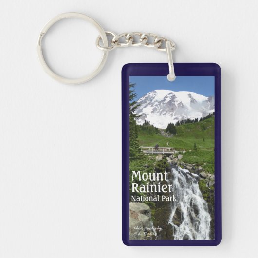 Myrtle Herfsten (Mount Rainier N.P.) met tekst Sleutelhanger (Voorkant)
