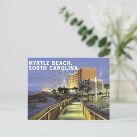 myrtle strand , Briefkaart van zuid - carolina (Staand voorkant)