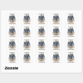 Myrtle strand vierkante sticker (Vel)
