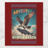 Myrtle strand wijn etiket (Enkel label)
