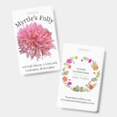 Myrtle's Folly Dahlia ID-badge Badge (Voor- en achterkant)