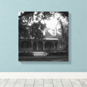 Myrtles Plantation in black and white Canvas Afdruk (Insitu (Houten vloer))