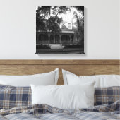 Myrtles Plantation in black and white Canvas Afdruk (Insitu (Slaapkamer))
