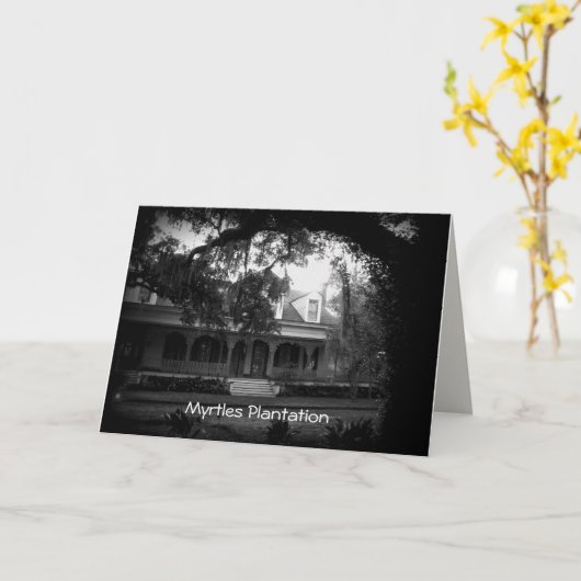 Myrtles Plantation in black and white Kaart (Gele Bloem)