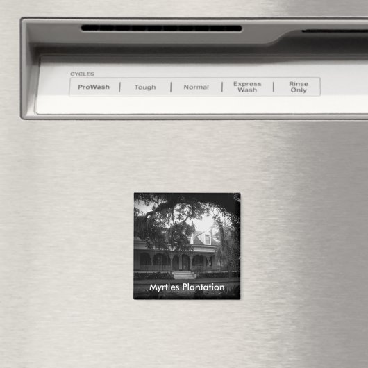 Myrtles Plantation in black and white Magneet (Insitu (Vaatwasser))