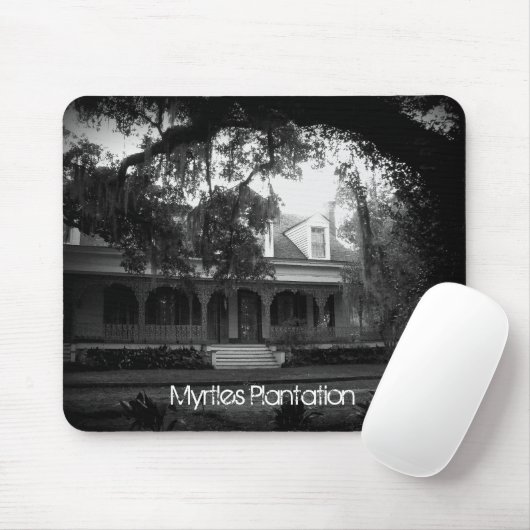 Myrtles Plantation in black and white Muismat (Met muis)