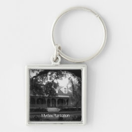 Myrtles Plantation in black and white Sleutelhanger