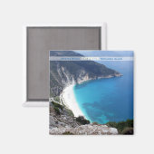 Myrtos Beach Griekenland Souvenir Koelkast Magneet (Voorkant / Achterkant)