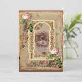 Mys Elegant Rozen Moederdag uitnodiging (Staand voorkant)