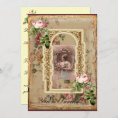 Mys Elegant Rozen Moederdag uitnodiging (Voorkant / Achterkant)