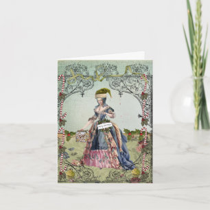 Mys Holly Jolly-kerstkaartjes Feestdagen Kaart