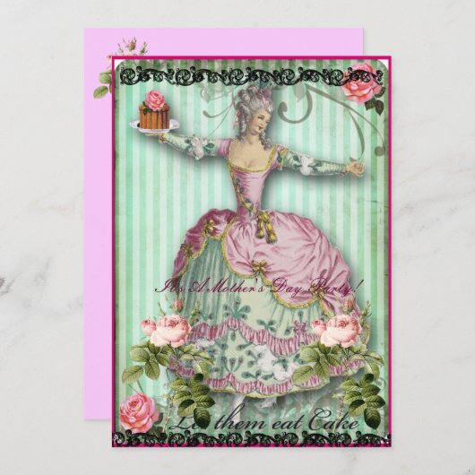 Mys Moederdag Gathering-uitnodiging Kaart (Voorkant / Achterkant)