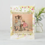 Mys Rosebud Moederdag uitnodiging (Staand voorkant)