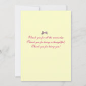 Mys Victoriaans Lady Dank u wel Bedankkaart (Achterkant)