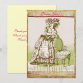 Mys Victoriaans Lady Dank u wel Bedankkaart (Voorkant / Achterkant)