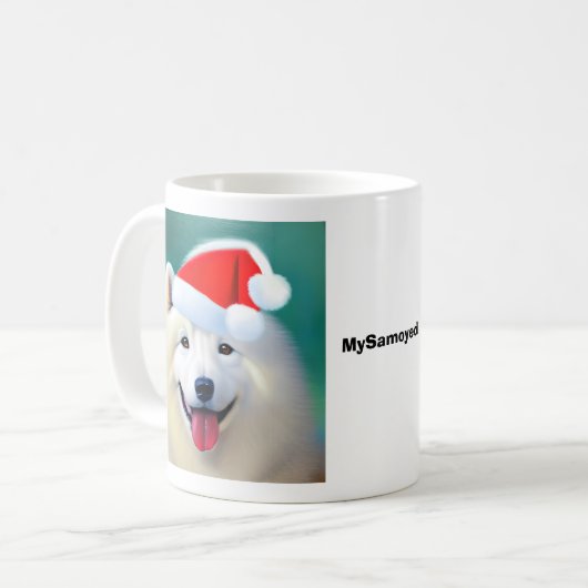 MySamoyed Personalized Gift Idee Cute Samoyed Koffiemok (Voorkant links)