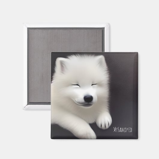 MySamoyed Personalized Gift Idee Cute Samoyed Magneet (Voorkant / Achterkant)
