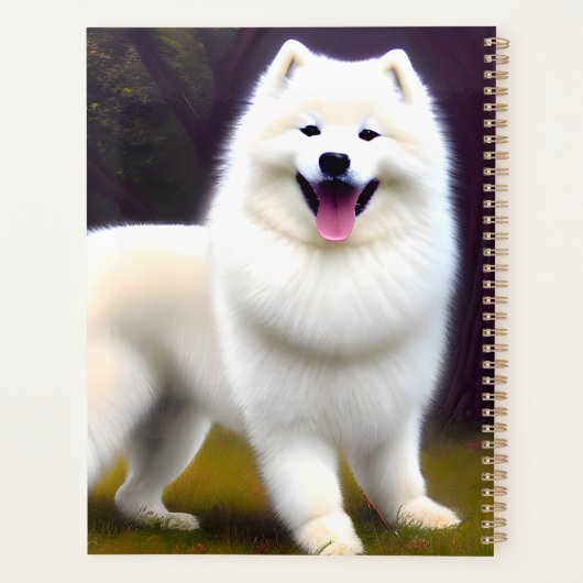MySamoyed Personalized Gift Idee Cute Samoyed Planner (Achterkant)