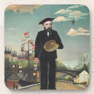 Myself Portrait Landscape 1890, Henri Rousseau Bier Onderzetter