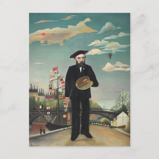 Myself Portrait Landscape 1890, Henri Rousseau Briefkaart (Voorkant)