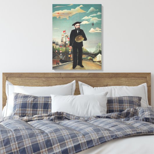 Myself Portrait Landscape 1890, Henri Rousseau Canvas Afdruk (Insitu (Slaapkamer))