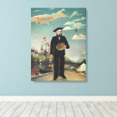 Myself Portrait Landscape 1890, Henri Rousseau Canvas Afdruk (Insitu (Houten vloer))