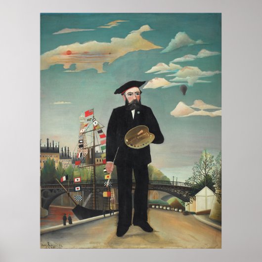 Myself Portrait Landscape 1890, Henri Rousseau Poster (Voorkant)