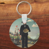 Myself Portrait Landscape 1890, Henri Rousseau Sleutelhanger (Voorkant)