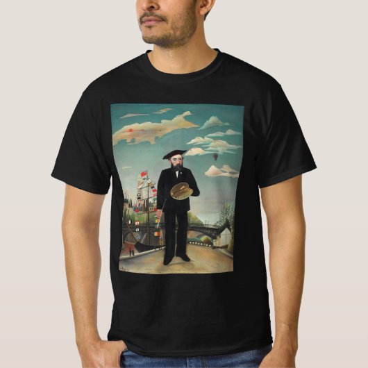 Myself Portrait Landscape 1890, Henri Rousseau T-shirt (Voorkant)