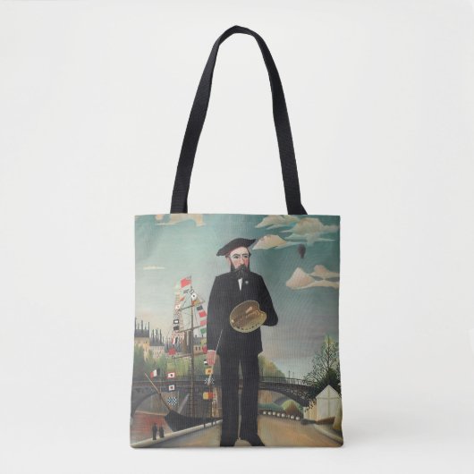 Myself Portrait Landscape 1890, Henri Rousseau Tote Bag (Voorkant)