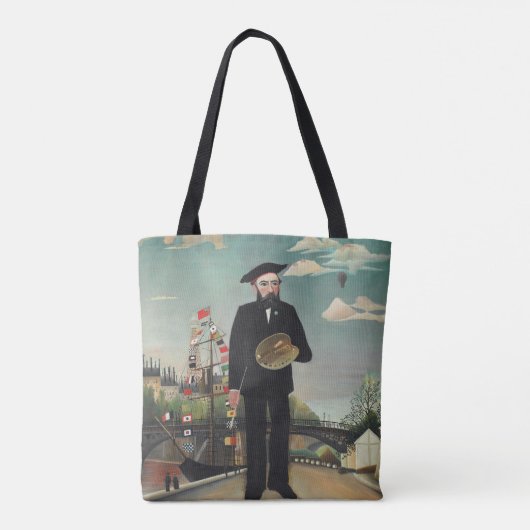 Myself Portrait Landscape 1890, Henri Rousseau Tote Bag (Achterkant)