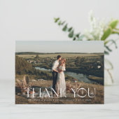 Mysical Elegantie Foto Huwelijk Bedankkaart (Staand voorkant)