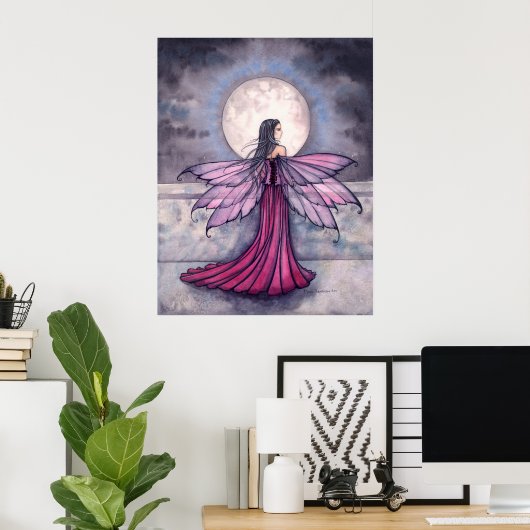 Mysitc Midnight Fairy Poster Print (Thuiskantoor)