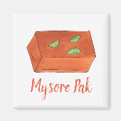 Mysore Pak Indian Sweet Bakery Pastry Chef Food Magneet (Voorkant)