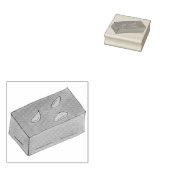 Mysore Pak Indian Sweet Bakery Pastry Chef Food Rubberstempel (Gestempeld)