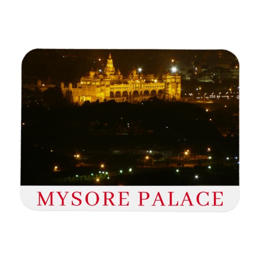 Mysore Palace bij nacht fridge magnet Magneet (Horizontaal)